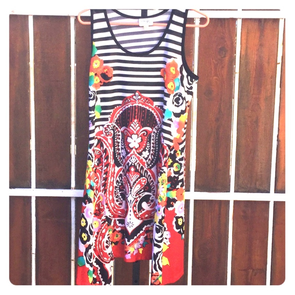Beige by ECI Summer Multiprint dress size L
